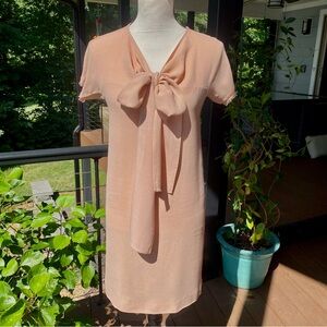 STELLA McCartney! EU36 — US 2 Pale Peach Pink, Delicate Light Dress With Bow 💕